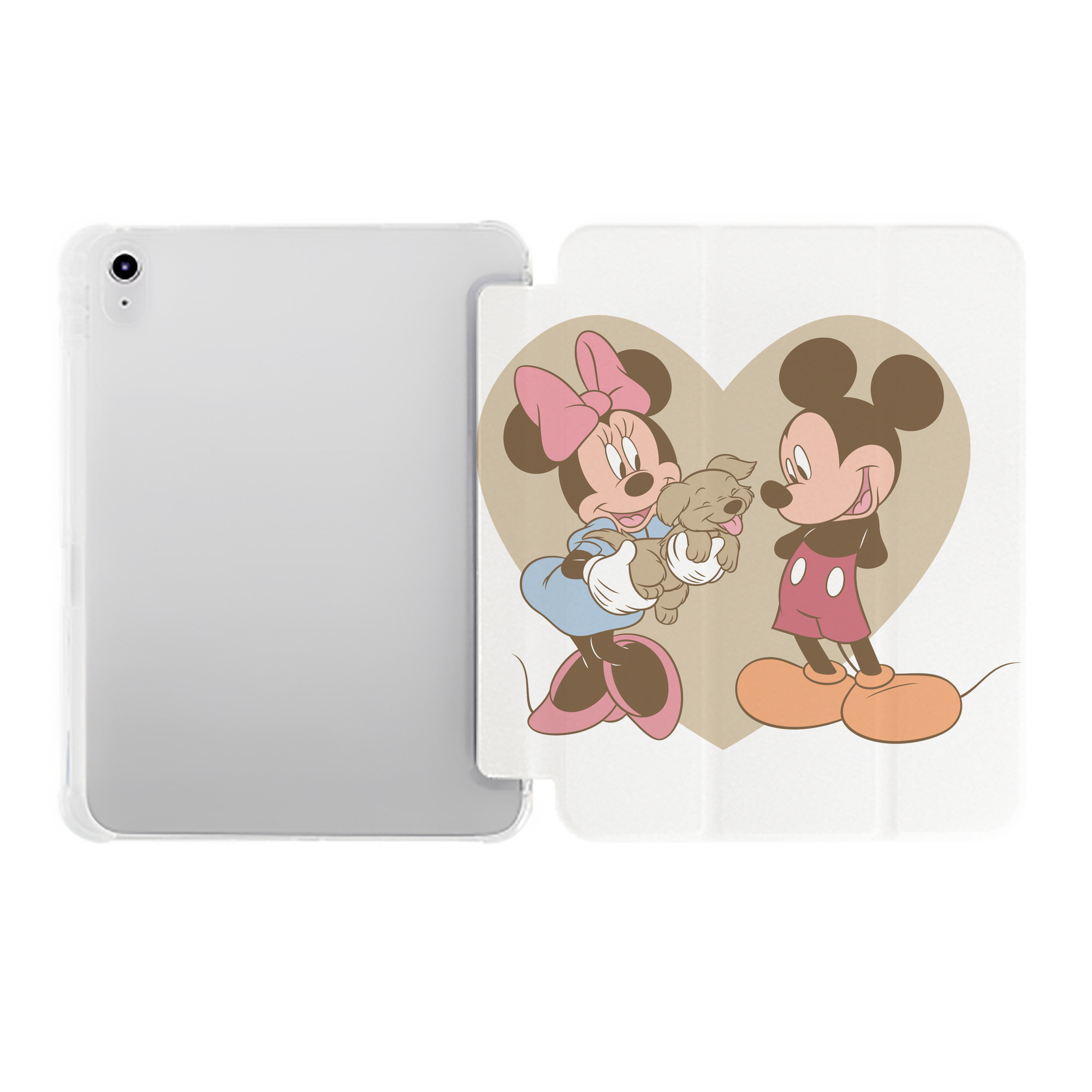 （画像用） ミッキーマウス Mickey Mouse IPad ケース ペン収納付き 三つ折りスタンド PUレザー×シリコン 対応機種9.5/10.5/10.9インチ